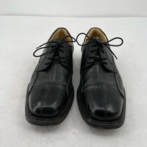 BELVEDERE Mens Baybridge lace up black leather Oxford Dress Shoes Split toe 8.5